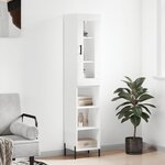 vidaXL Buffet haut Blanc 34 5x34x180 cm Bois d'ingénierie