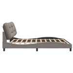 vidaXL Cadre de lit avec LED sans matelas taupe 200x200 cm tissu