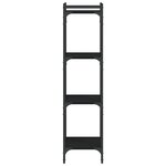 vidaXL Bibliothèque à 4 niveaux noir 40x30x120 cm bois d'ingénierie