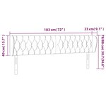 vidaXL Tête de lit avec oreilles Gris clair 183x23x78/88 cm Tissu