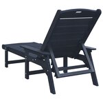 vidaXL Chaises Longues 2 Pièces Bleu Marine 162x53x98 5 cm HDPE
