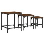 vidaXL Tables basses gigognes 3 Pièces chêne marron bois d'ingénierie