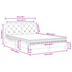vidaXL Lit avec matelas noir 120x200 cm velours