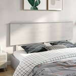 vidaXL Tête de lit Blanc 204x6x82 5 cm Bois massif de pin