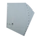 Intercalaires Imprimés Numériques Pp Recyclé Gris - 15 Positions - A4 - Gris - X 20 - Exacompta