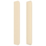 vidaXL Tête de lit avec oreilles Crème 83x16x118/128 cm Tissu