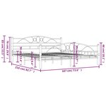 vidaXL Cadre de lit sans matelas noir acier 180x200 cm
