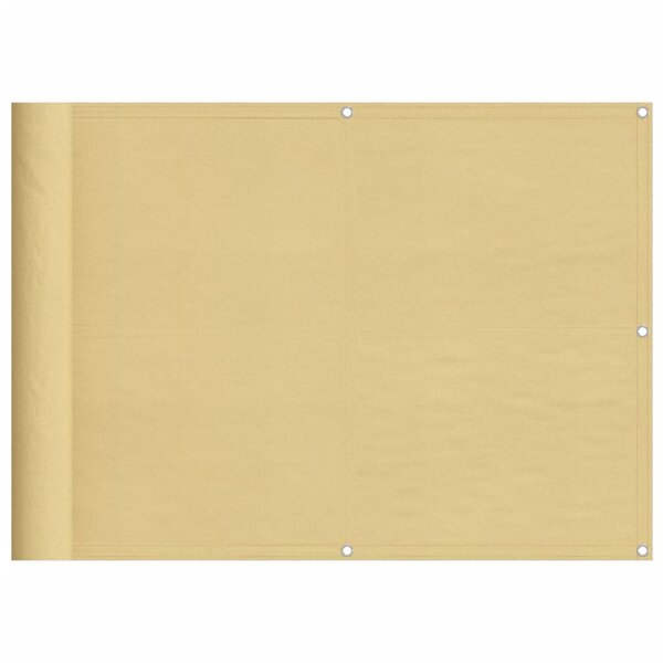 vidaXL Écran de balcon sable 75x300 cm 100  polyester oxford
