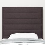 vidaXL Tête de lit LED Design Lignes Marron Foncé 80 cm Tissu