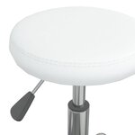 vidaXL Chaise de salle à manger Blanc Similicuir