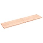 vidaXL Dessus de table 220x50x(2-4) cm bois de chêne massif non traité