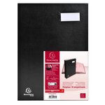 Parapheur DIRECTION 18 Compartiments Couverture en Carton Plastifié Noir EXACOMPTA