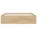 vidaXL Cadre de lit avec tiroirs sans matelas chêne sonoma 120x200 cm