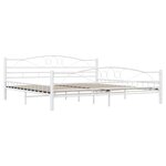 vidaXL Cadre de lit sans matelas blanc métal 200x200 cm