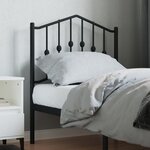 vidaXL Tête de lit métal noir 75 cm
