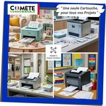 COMETE, Marque française - 540 541 XL - 2 Cartouches d'encre Compatibles avec Canon PG-540 CL-541 / PG540 CL541 / 540XL 541XL Compatible pour Pixma MG3650 S G2150 MG3150 MX475 (1 Noir + 1 Couleur)
