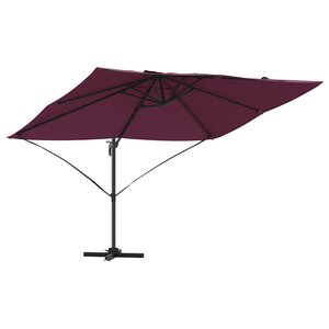 vidaXL Parasol déporté Rouge Bordeaux Polyester  Acier Grand