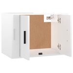 vidaXL Meuble TV mural Blanc brillant 57x34 5x40 cm