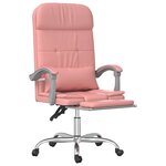 Fauteuil de massage inclinable de bureau informatique étude Rose similicuir rose 02_0025392