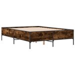 vidaXL Cadre de lit sans matelas chêne fumé 160x200 cm