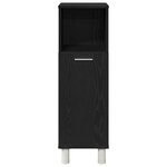 vidaXL Ensemble de meubles de salle de bain 3 pièces en bois d'ingénierie noir chêne