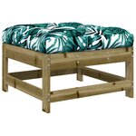 vidaXL Salon de jardin 3 Pièces avec coussins bois de pin imprégné