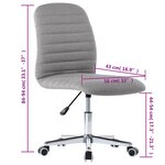 vidaXL Chaises à manger lot de 2 gris clair tissu