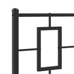vidaXL Cadre de lit métal sans matelas avec tête de lit noir 107x203cm
