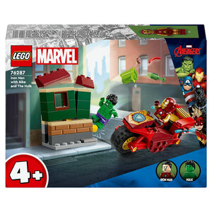 LEGO® 76287 - Iron Man et Hulk en Aventure avec Moto