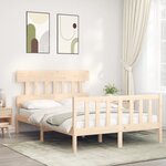 vidaXL Cadre de lit sans matelas 120x200 cm bois de pin massif