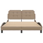VidaXL Cadre de lit sans matelas cappuccino 140x200 cm similicuir