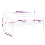 vidaXL Cadre de canapé-lit sans matelas blanc métal 90x200 cm