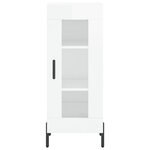 vidaXL Buffet haut Blanc brillant 34 5x34x180 cm Bois d'ingénierie