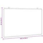 vidaXL Tableau blanc magnétique 100x60x1 7 cm aluminium