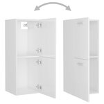 vidaXL Ensemble de meubles de salle de bain Blanc brillant Aggloméré