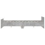 vidaXL Cadre de lit tête de lit et pied de lit gris béton 135x190 cm