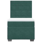 vidaXL Sommier à lattes de lit avec matelas Vert foncé 90x200 cm