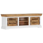 vidaXL Meuble TV 118 x 30 x 40 cm Bois de manguier massif