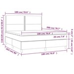 vidaXL Sommier à lattes de lit avec matelas Crème 180x200 cm Tissu