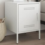 vidaXL Table de chevet blanc 36x39x50 5 cm acier
