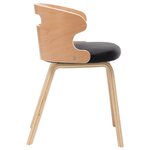 vidaXL Chaises à manger lot de 6 noir bois courbé et similicuir