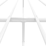 vidaXL Cadre de lit métal sans matelas et pied de lit blanc 150x200 cm
