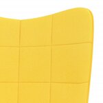 vidaXL Chaise à bascule Jaune moutarde Tissu