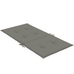 vidaXL Coussins de chaise à dossier bas lot de 6 gris foncé mélangé