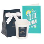 Lot Cadeau Bougie & Carte Jolie Maman Avec Sac Cadeau Pour Bougie - Draeger paris