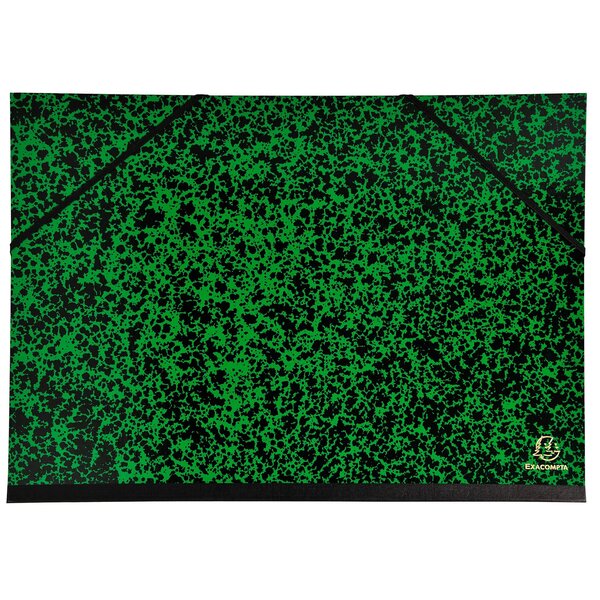 Carton À Dessin Annonay Avec Élastiques 32x45 Cm - Pour Format A3 - Vert - X 10 - Exacompta