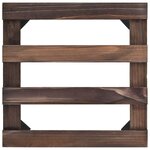 vidaXL Support roulant à plantes Bois de cèdre 4 Pièces 25 x 25 cm