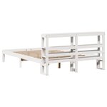 vidaXL Cadre de lit avec tête de lit sans matelas blanc 160x200 cm