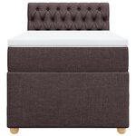 vidaXL Sommier à lattes de lit avec matelas Marron foncé 90x190 cm