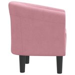 vidaXL Fauteuil cabriolet rose velours